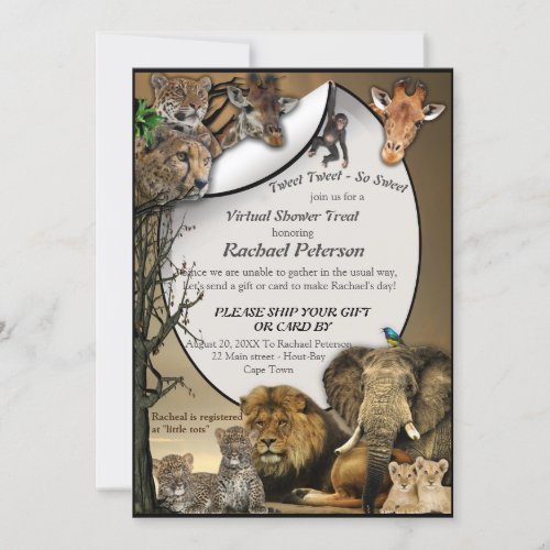 Safari Outdoor Baby shower Invitation