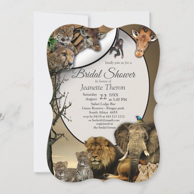 Safari Outdoor Bridal Shower Invitation (Front)
