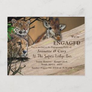 Safari Outdoor Engagement Invitation Postcard