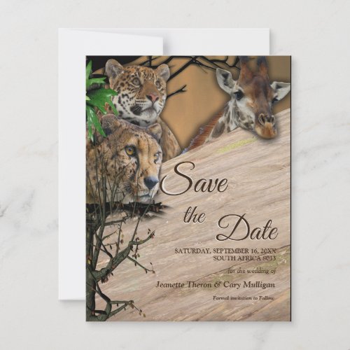 Safari Outdoor Save the Date Announcement