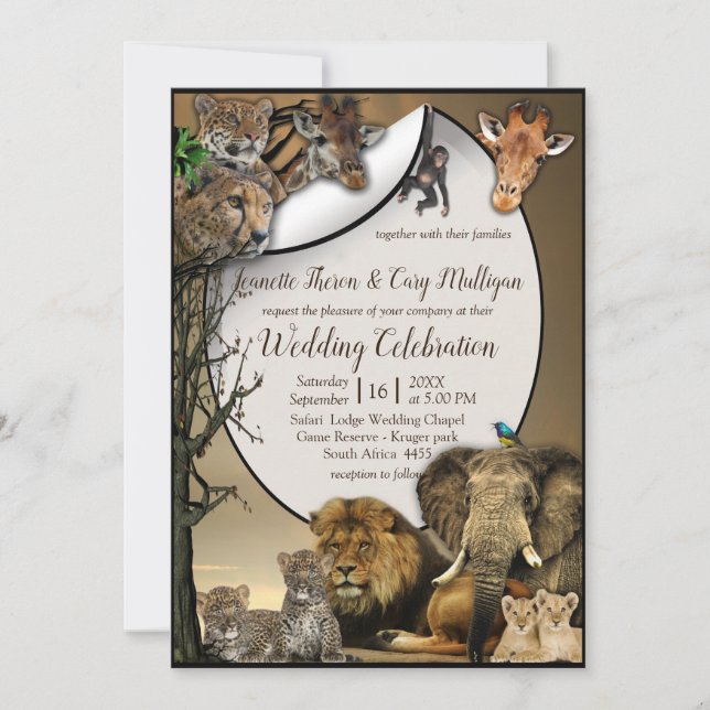 Safari Outdoor Wedding Invitation (Front)