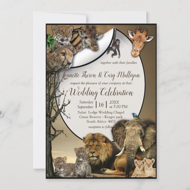 Safari Outdoor Wedding Invitation (Front)