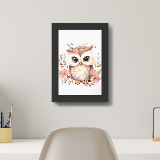 Safari owl Animal Print -Woodland Prints decor (Home Office)