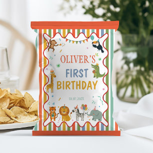 Safari Party Animals Birthday Chip Bag Wrapper