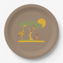 Safari party jungle themed savannah paper plates
