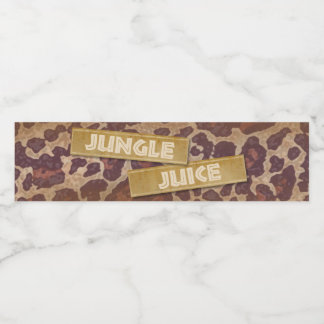 Safari Party Water Bottle Label