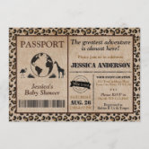 Passport baby hot sale shower invitations