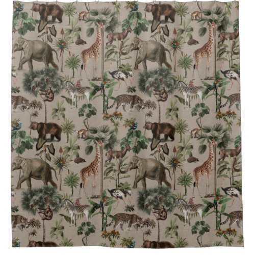 Safari Pattern Shower Curtain