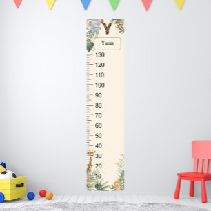 Safari Personalized Name Monogram Y Growth Chart