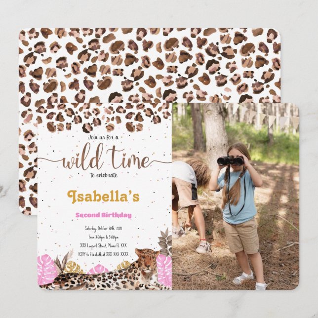 Safari Photo Invitation (Front/Back)