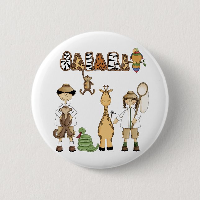 Safari Pinback Button (Front)