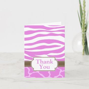 Safari Print You Card - Pink by fireflidesigns at Zazzle
