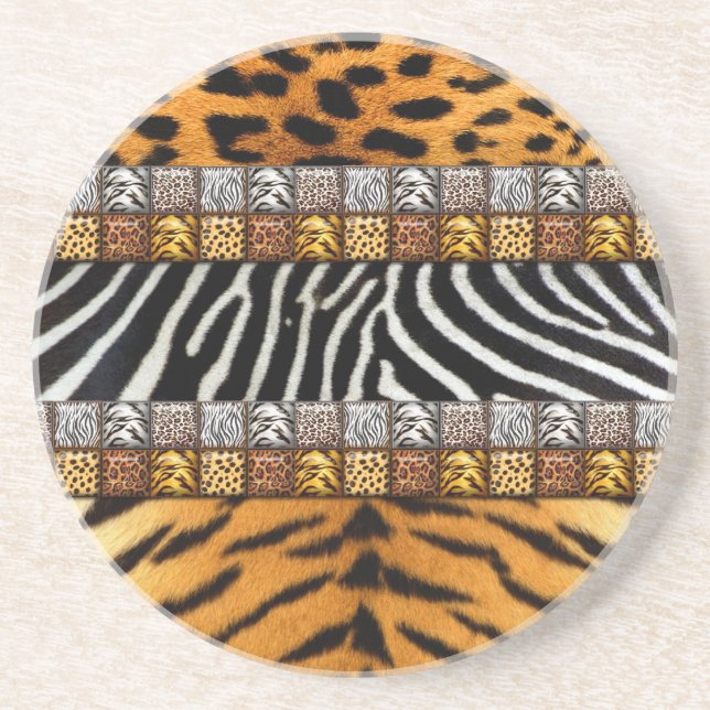 Safari Prints Sandstone Coaster (Front)