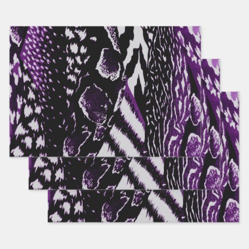 Safari Purple Wrapping Paper Sheets