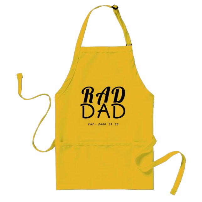 Safari Sand Canvas RAD DAD YELLOW Original Adult Apron (Front)