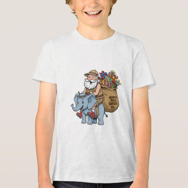 Safari Santa Tri-Blend Shirt (Front)
