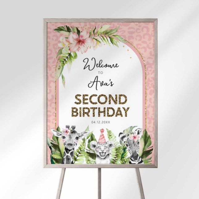 Safari Second Birthday Welcome Sign (Creator Uploaded)