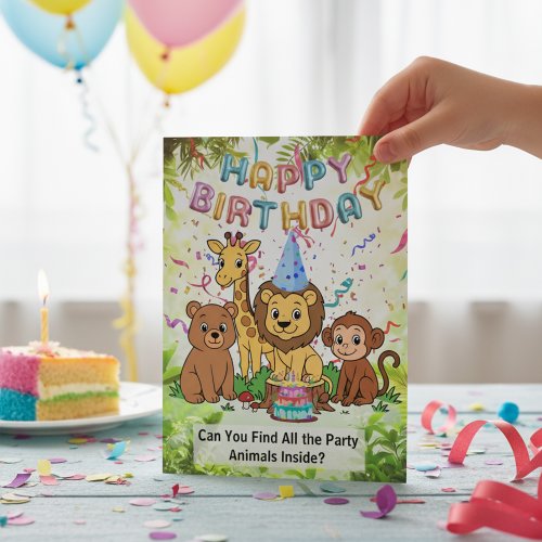 Safari See-n-Find Birthday Fun for Kids