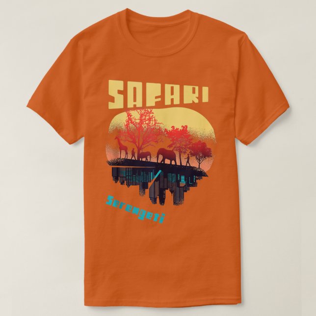 Safari Serengeti National Park Africa Tanzania Big T-Shirt (Design Front)