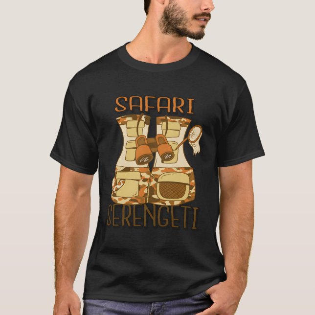 Safari Serengeti Tour Africa Tourist Big Five Nati T-Shirt (Front)