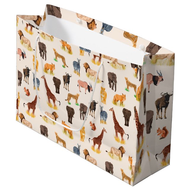 Safari Sightings Large Gift Bag (Front Angled)