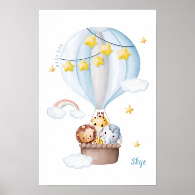 Safari Sky Dreamers Customizable Poster (Front)