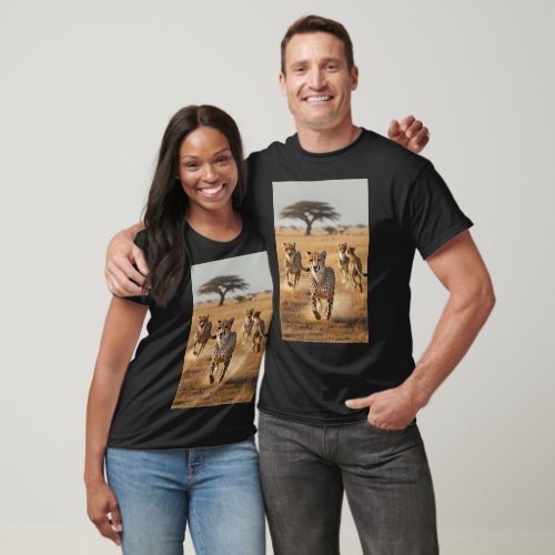 Safari Sprint Collection Majestic Cheetah Family T_Shirt