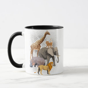 Safari Squad African Safari Animals Funny Zoo Anim Mug