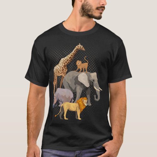 Safari Squad African Safari Animals Funny Zoo Anim T_Shirt
