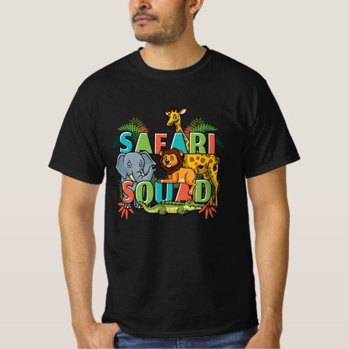 Safari Squad Zoo African Animals T_Shirt