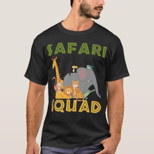Safari Squad Zoo Animal Family Vacation T_Shirt