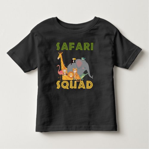 Safari Squad Zoo Animal Family Vacation Toddler T_shirt