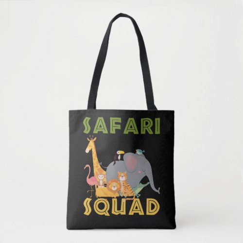 Safari Squad Zoo Animal Family Vacation Tote Bag