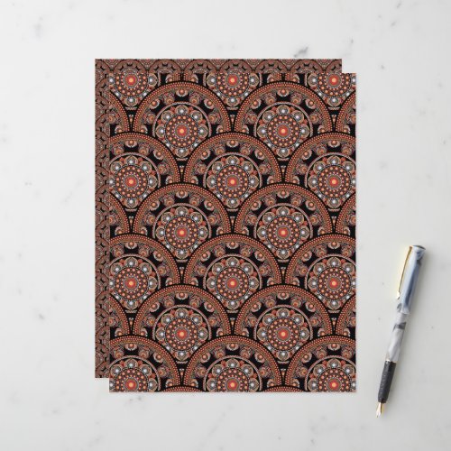 Safari Sunset Bohemian Star Fall Mandala Art Deco