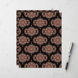 Safari Sunset Bohemian Star Fall Mandala Retro 70s