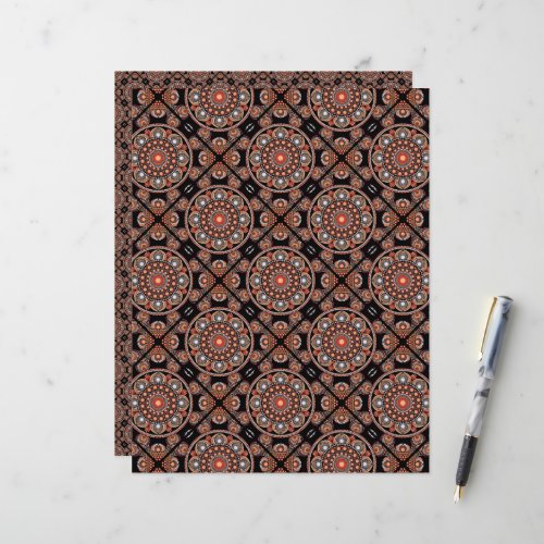 Safari Sunset Bohemian Star Fall Mandala Tiled