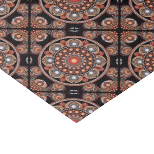 Safari Sunset Bohemian Star Fall Mandala Tiled Tissue Paper