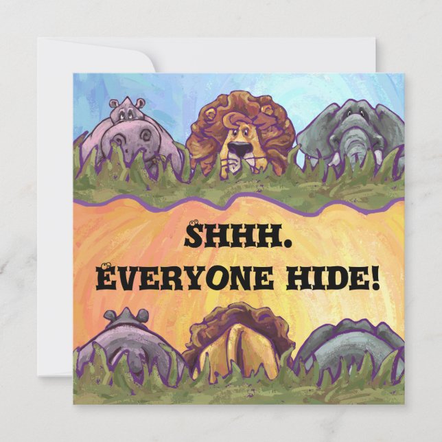 Safari Surprise Party Invitation (Front)