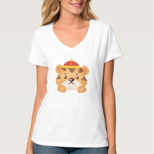 Safari Sweetheart Adorable Baby Tiger Design T_Shirt