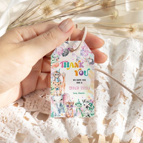 Safari Thank You Favor Jungle Party Animals Gift Tags
