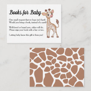 Safari Theme Baby Shower Book Request Enclosure  Note Card