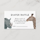 Safari Theme Baby Shower Diaper Raffle Ticket