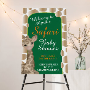 Safari Theme Baby Shower Sign Foam Board