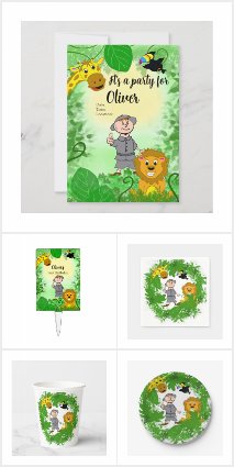 Safari Theme Birthday Invitations & Party Supplies