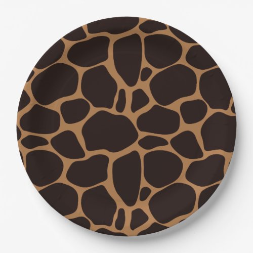 Safari Theme Giraffe Print Paper Plates