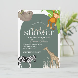 Safari Themed Baby Shower Invitation