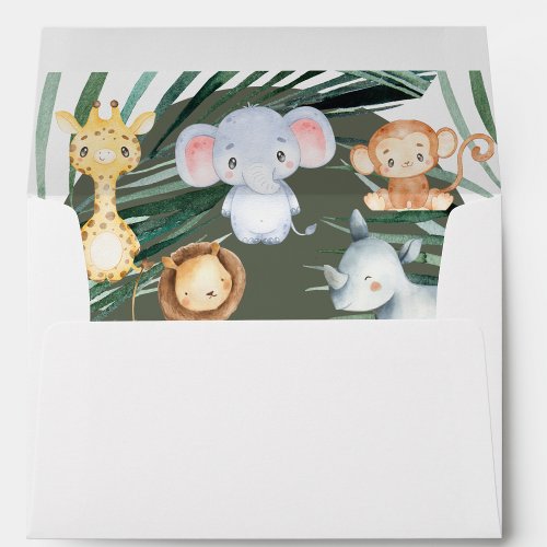 Safari Themed Friends Invitation Envelopes