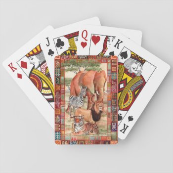 Safari Themed Playing Cards by cciart at Zazzle