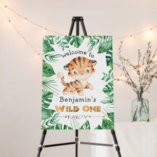 Safari Tiger 1st Birthday Welcome Foam Board