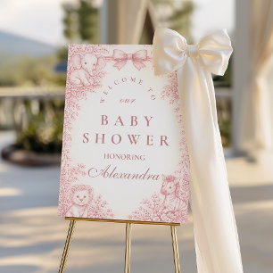 Safari Toile Baby Shower Foam Board